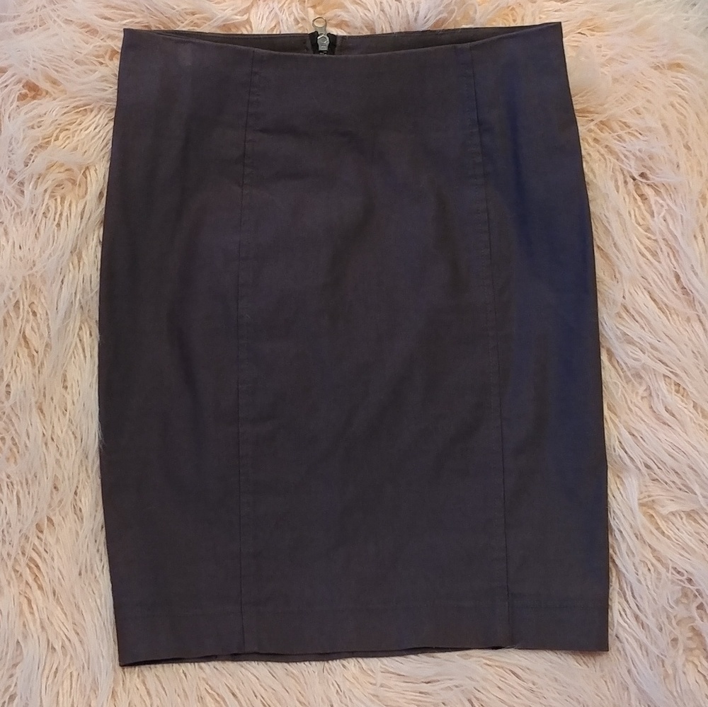 Gray Pencil Skirt